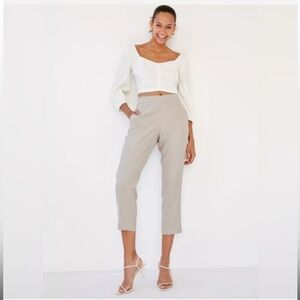 Aritzia Babaton Conan Cropped Linen Pants